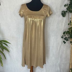 Gold shimmery summer dress